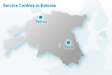 Service centres are in Tallinn and Tartu