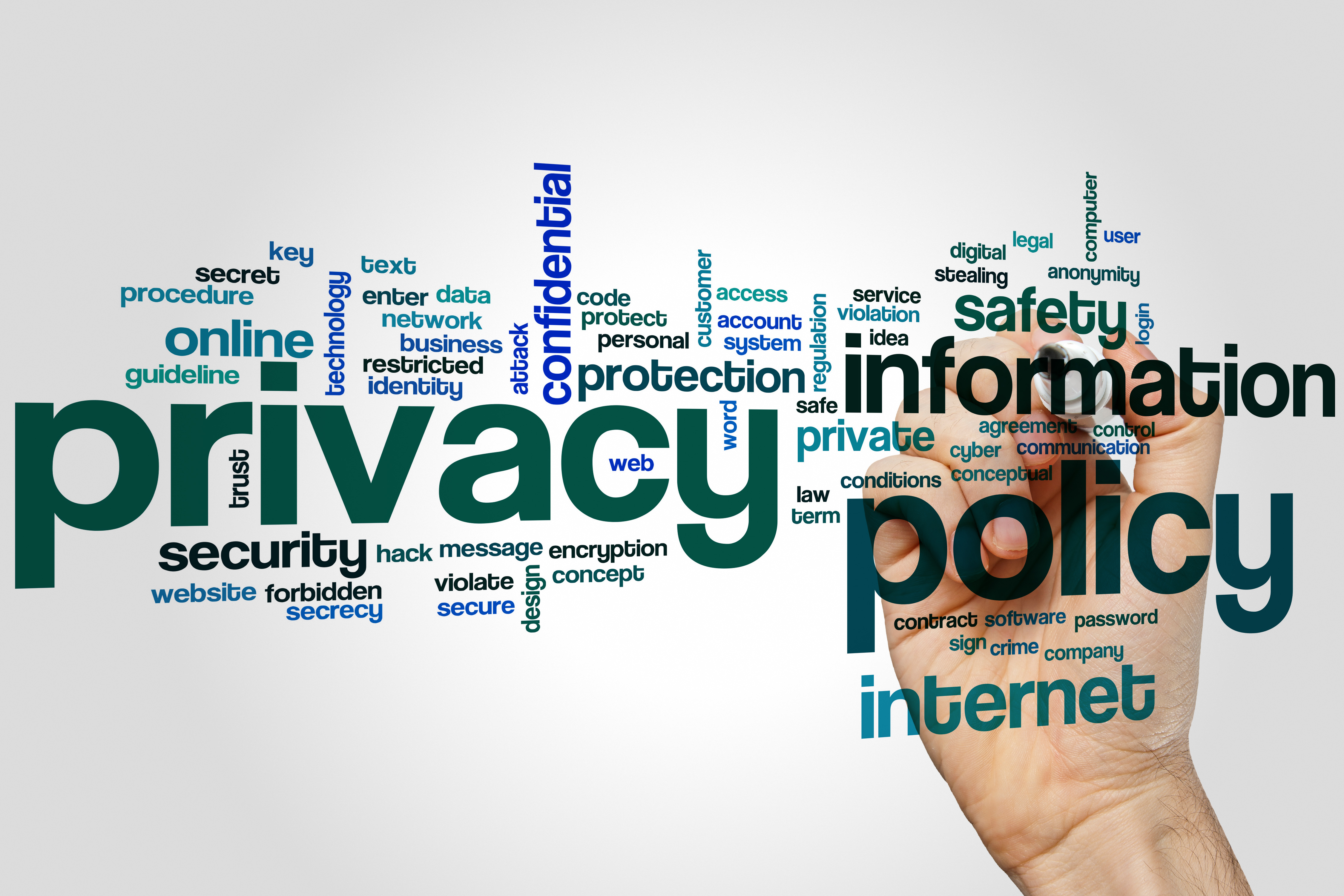 Privacy policy word cloud concept Privacy policy word cloud concept